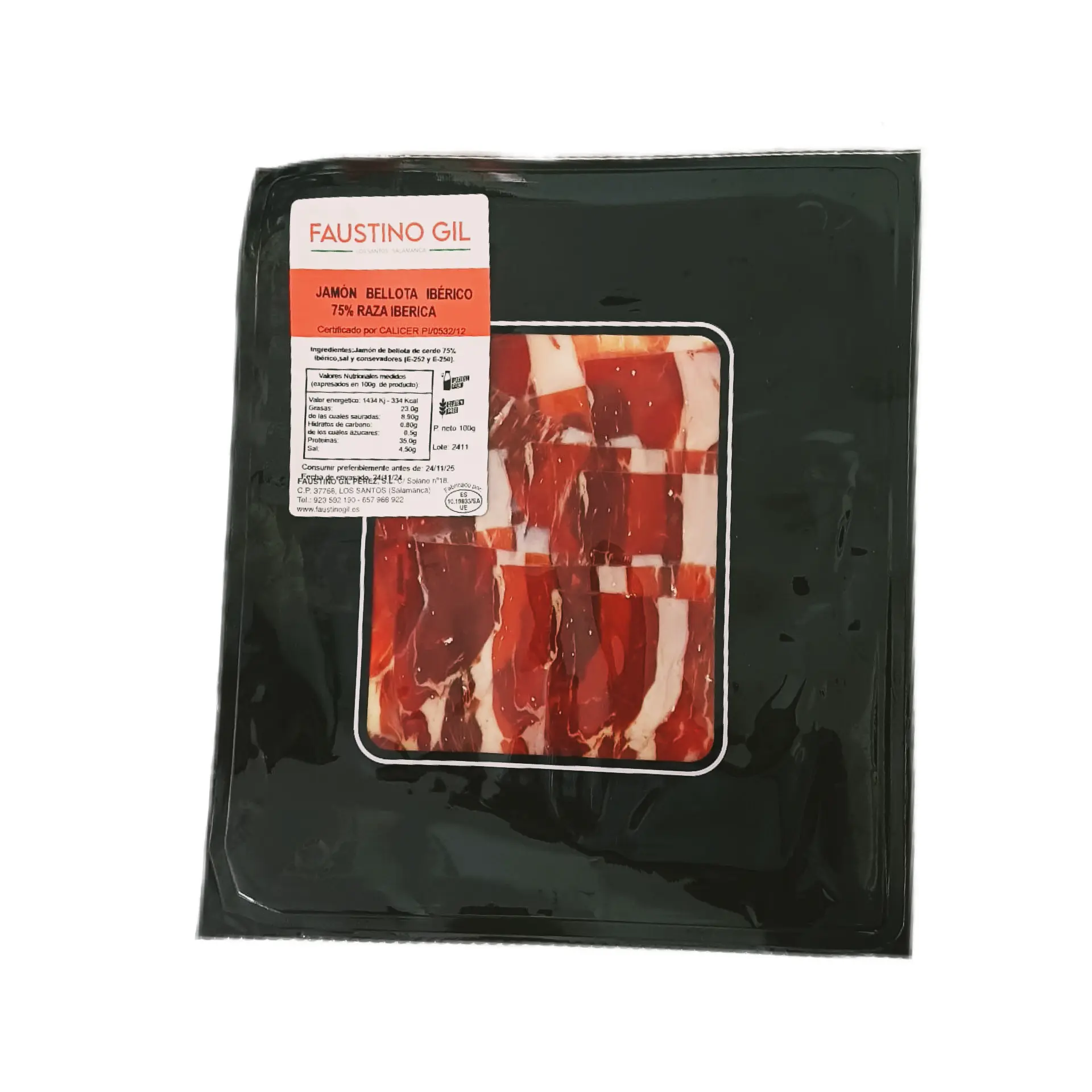 Loncheado Jamón Bellota Ibérico 75% Raza Ibérica