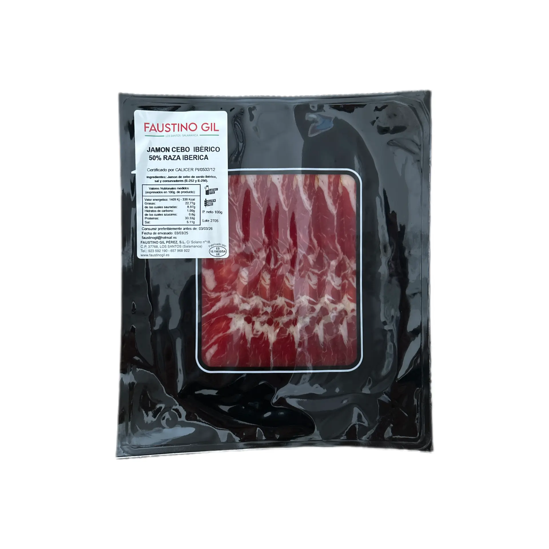 Loncheado Jamón Cebo Ibérico 50% Raza Ibérica