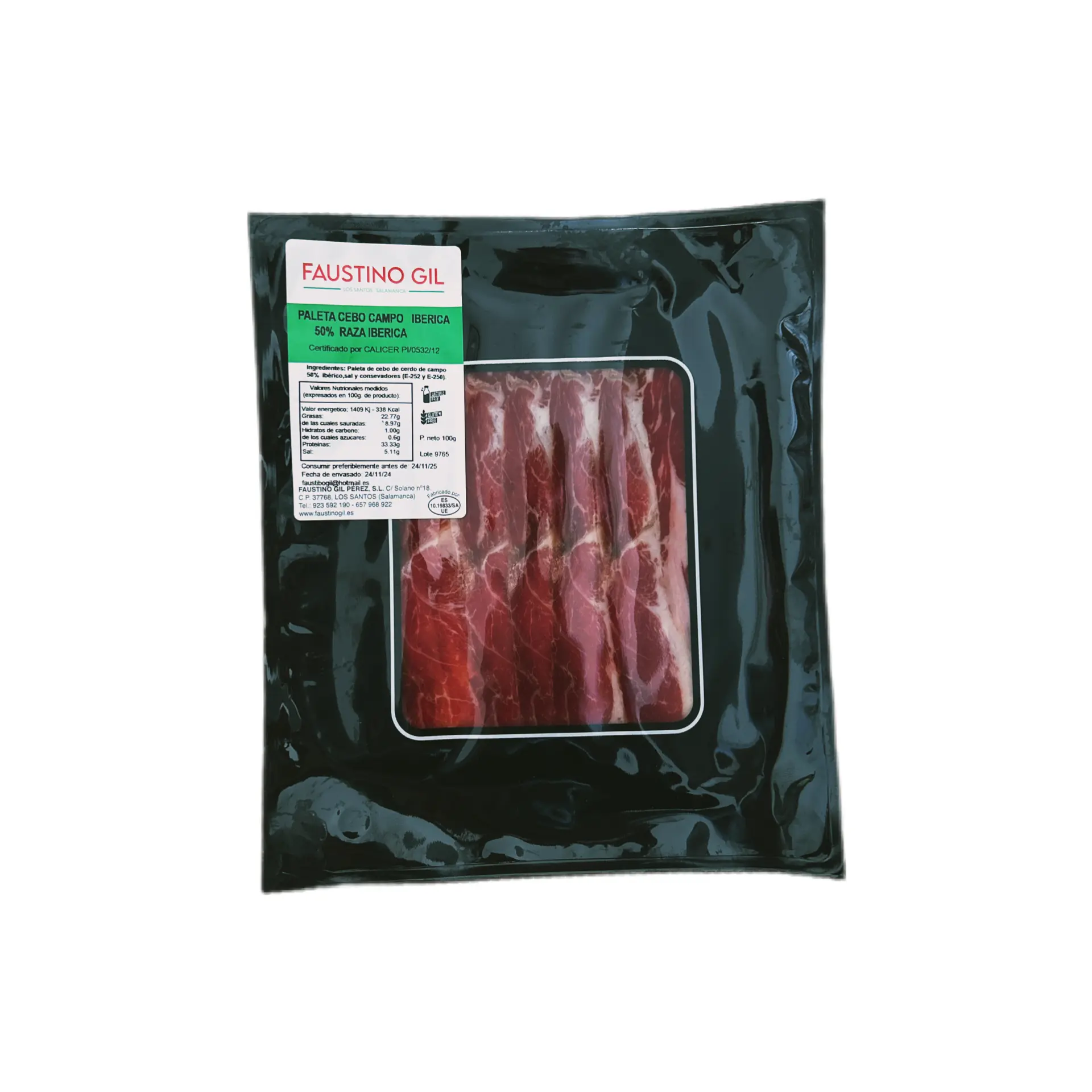 Loncheado Paleta Cebo Campo 50% Raza Ibérica